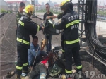 维修工摔断双腿被困楼顶 江苏消防及时营救 - 消防网